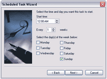 Maintenance Task Time and Day Maintenance Task Time and Day