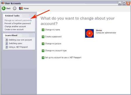 User accounts management