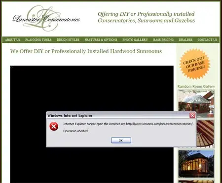 Operation Aborted IE Error Operation Aborted IE Error
