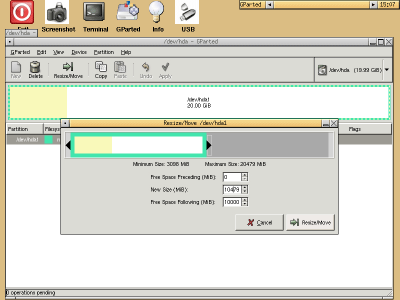 Resizing Windows XP Partition with GParted Resizing Windows XP Partition with GParted