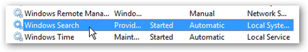 Disable Windows Search Service