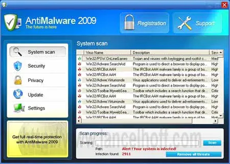 What AntiMalware 2009 looks like What AntiMalware 2009 looks like
