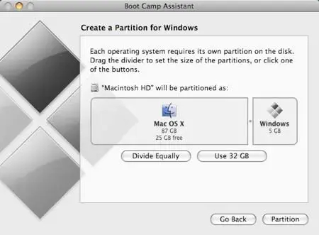 Allocate space for Vista on Macbook Allocate space for Vista on Macbook