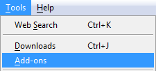From Firefox, navigate to Tools/Addons From Firefox, navigate to Tools/Addons