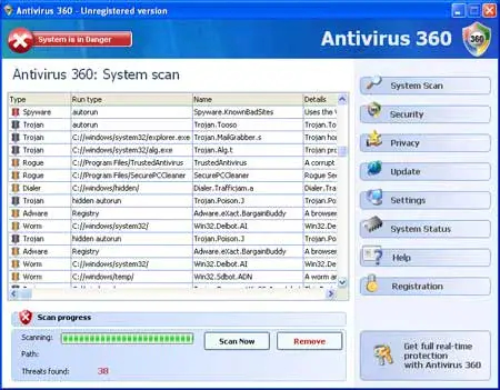 Antivirus 360 Fake Antivirus Screenshot Antivirus 360 Fake Antivirus Screenshot