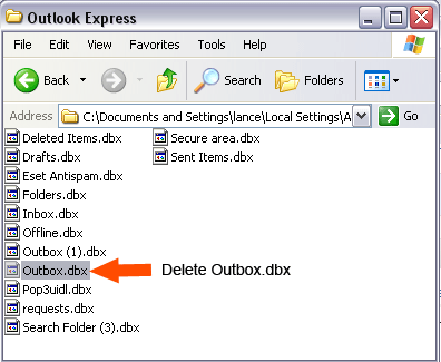 Delete Outbox.dbx Delete Outbox.dbx